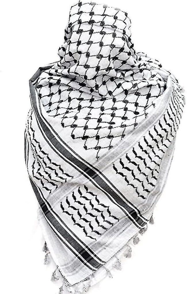 Palestiinahuivi Keffiyeh Arafat Hatta leveä tupsuilla Shemagh Keffiyeh arabikoiranhammas 100 % Y2-dwdz hinta ja tiedot | Miesten hatut, huivit ja käsineet | hobbyhall.fi