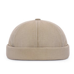 Beige Docker Hat Cap Rullattu Screen Beanie Pipo Beanie hinta ja tiedot | Miesten hatut, huivit ja käsineet | hobbyhall.fi