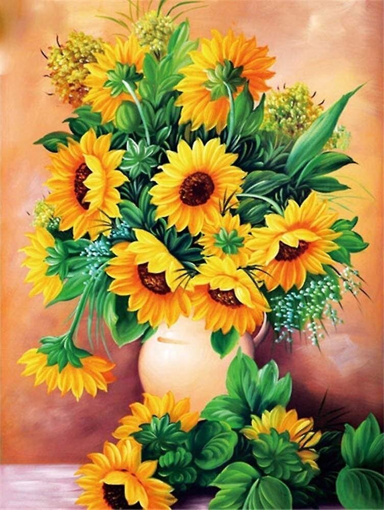 Joulu DIY 5D timanttimaalaus Sunflower by Number Kits hinta ja tiedot | Maalaa numeroiden mukaan | hobbyhall.fi