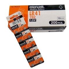 Maxell akut LR41 192 hp3, 10 kpl hinta ja tiedot | Paristot | hobbyhall.fi