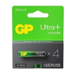 GP LR03 AAA Ultra+ (G-TECH) paristot 4 kpl. hinta ja tiedot | Paristot | hobbyhall.fi