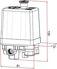 Ilmakompressorin painekytkin 4 ulostulolla 90-120 PSI 240V hinta ja tiedot | Kompressorit | hobbyhall.fi