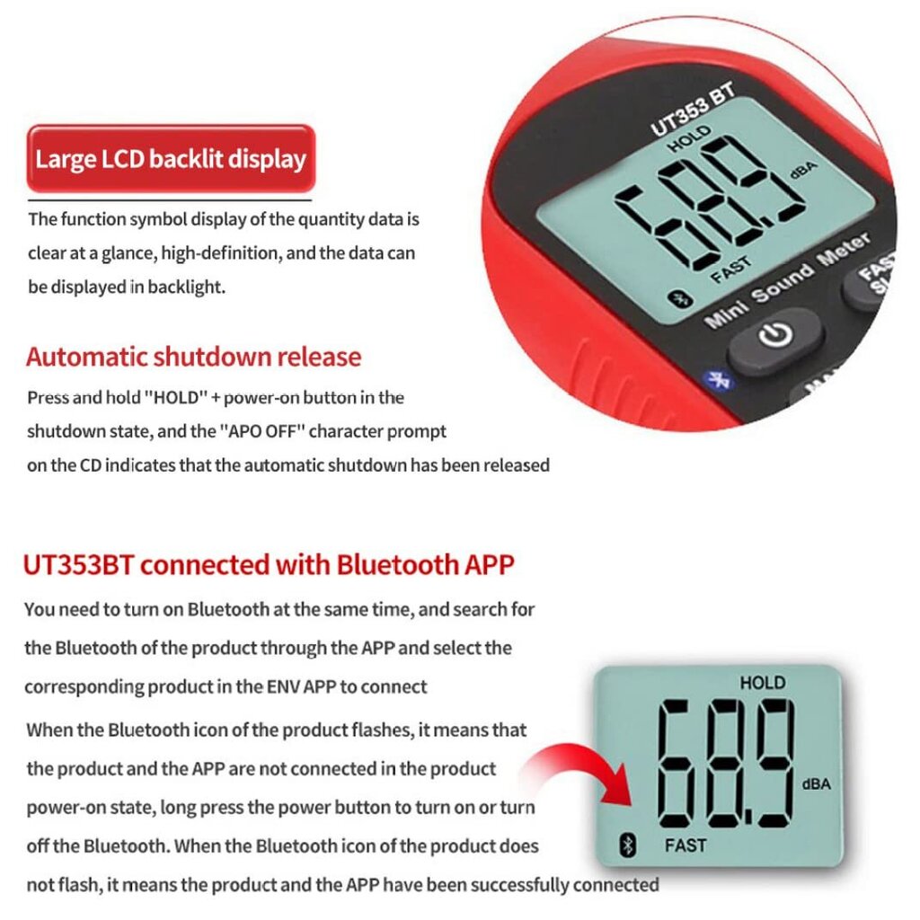 Digitaalinen melumittari LCD-melun mittauslaite hinta ja tiedot | Äänikortit | hobbyhall.fi