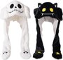 2 Pack Ear Moving Jumping Hat Hauska Pehmo Bat Ghost Hat Cosplay hinta ja tiedot | Kuulokkeiden tarvikkeet | hobbyhall.fi