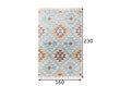 Matto Vintage Check Kelim 160 x 230 cm, turkoosi hinta ja tiedot | Isot matot | hobbyhall.fi