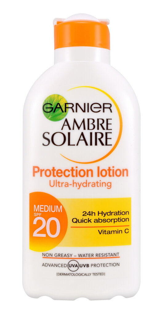 Garnier Ambre Solaire aurinkosuojaemulsio Sun Protection Milk SPF 20 200 ml hinta ja tiedot | Aurinkovoiteet | hobbyhall.fi