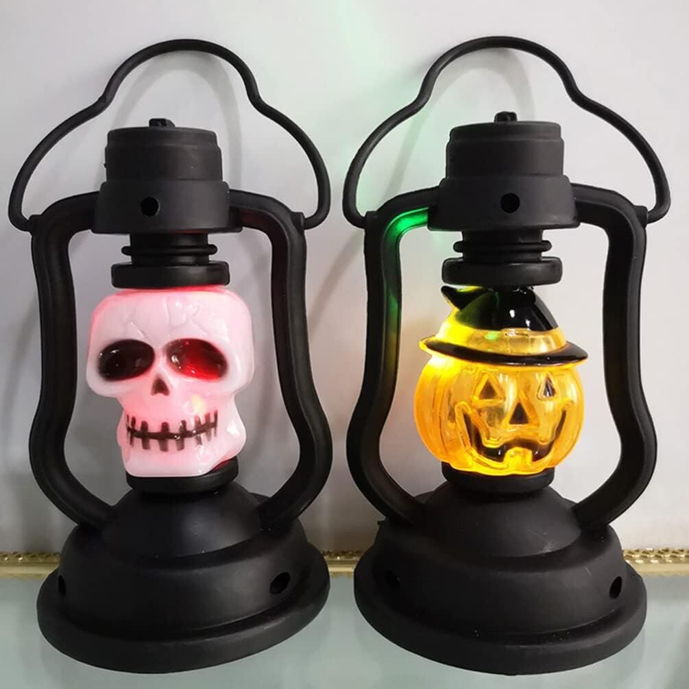 2kpl LED Light Up Halloween kurpitsan ja kallon lyhtyvalo hinta ja tiedot | Retkilamput | hobbyhall.fi