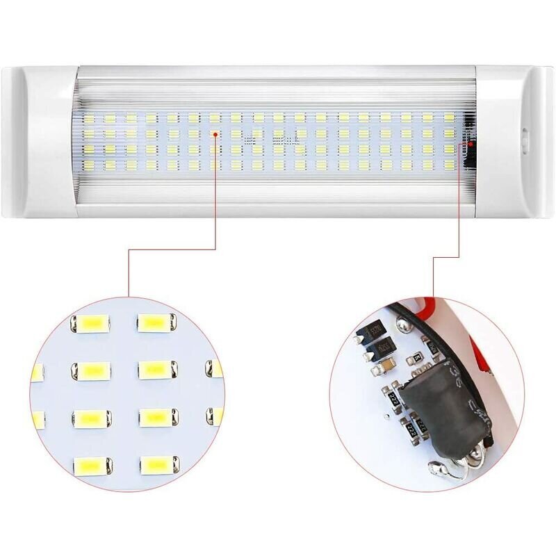 Sisävalaistus, LED-kattovalo, 12V-80V 72 LED 6000K Dome hinta ja tiedot | Retkilamput | hobbyhall.fi