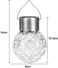 Solar Globe Lights Outdoor Garden Lyhty LED-kristallipallo hinta ja tiedot | Retkilamput | hobbyhall.fi