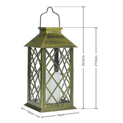 Aurinkolantern, ulkona käytettävä LED-aurinkovalo, LED-kynttilänliekillä hinta ja tiedot | Retkilamput | hobbyhall.fi