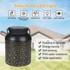 Outdoor Solar Lantern, Vintage Hangin LED aurinkoinen ulkovalaisin hinta ja tiedot | Retkilamput | hobbyhall.fi