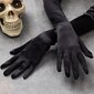 Halloween - Pitkät hanskat - Masquerade - Cosplay Black hinta ja tiedot | Kasvonaamiot ja silmänalusaamiot | hobbyhall.fi