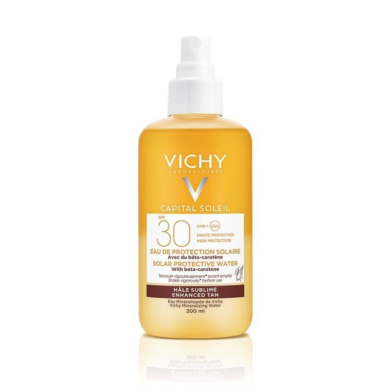 Aurinkosuoja Vichy Idéal Soleil Enhanced Tan SPF30, 200 ml hinta ja tiedot | Aurinkovoiteet | hobbyhall.fi