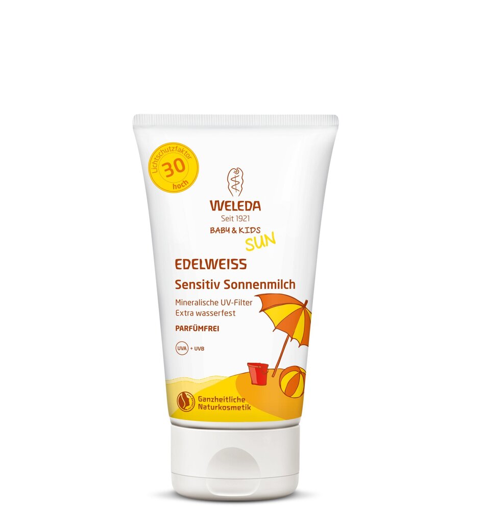 Weleda Edelweiss SPF 30 -aurinkovoide, 150 ml hinta ja tiedot | Aurinkovoiteet | hobbyhall.fi