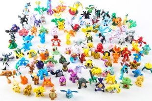 144 kpl Värikkäitä hahmoja - Mini Pokemon Pikachu monivärinen hinta ja tiedot | Kissan lelut | hobbyhall.fi