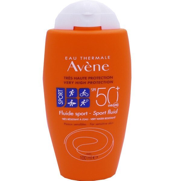 Erittäin kosteutta kestävä aurinkovoide AVENE SUN SPORT SPF50+, 100 ml hinta ja tiedot | Aurinkovoiteet | hobbyhall.fi