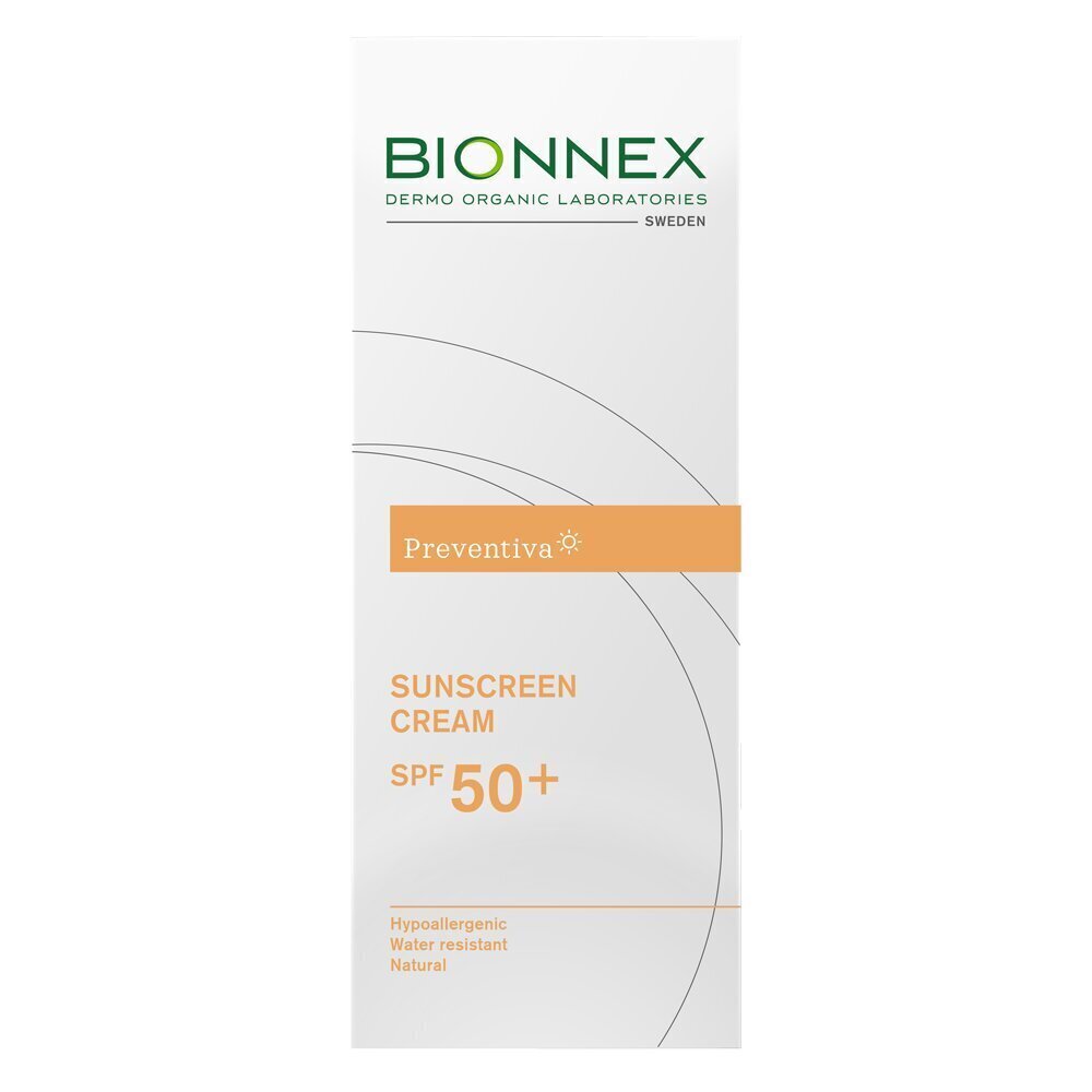 Aurinkovoide kasvoille ja vartalolle Bionnex Preventiva SPF 50+, 50 ml hinta ja tiedot | Aurinkovoiteet | hobbyhall.fi