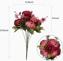 Väärennetyt pionit Faux Flower Vintage Keinotekoiset pioni silkkikukat hinta ja tiedot | Keinotekoiset kukat | hobbyhall.fi