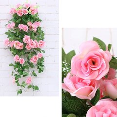 Pack keinotekoisia riippuvia kasveja Flower Rose Vine Silk Garland hinta ja tiedot | Keinotekoiset kukat | hobbyhall.fi