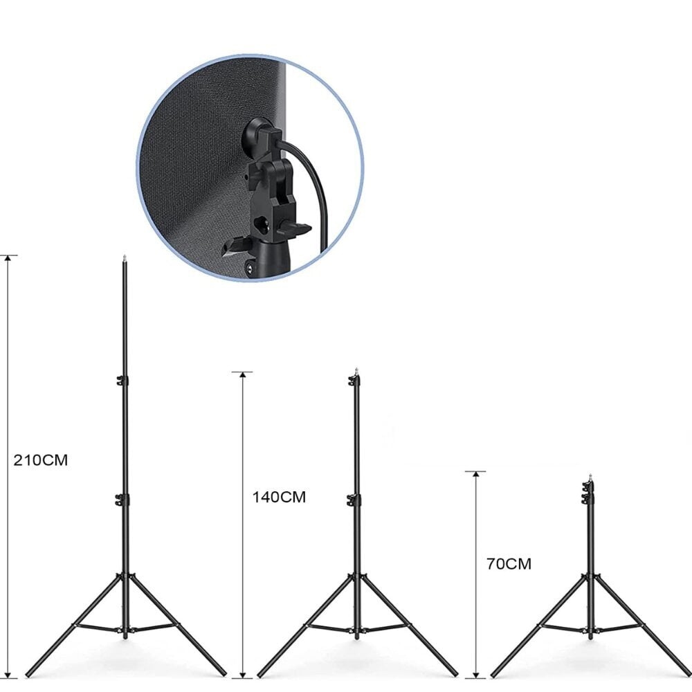 Valokuvausvalaisin jalustalla 50x70 cm hinta ja tiedot | Valokuvaustarvikkeet | hobbyhall.fi