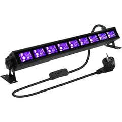 36 W musta valopalkki, 9 LED-UV-lamppua, UVA-taso 385-400 nm hinta ja tiedot | Valokuvaustarvikkeet | hobbyhall.fi