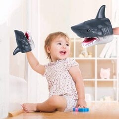 Shark Puppets Pehmeä kumi Valkoinen hainpää Realistinen käsinukke hinta ja tiedot | Pehmolelut | hobbyhall.fi