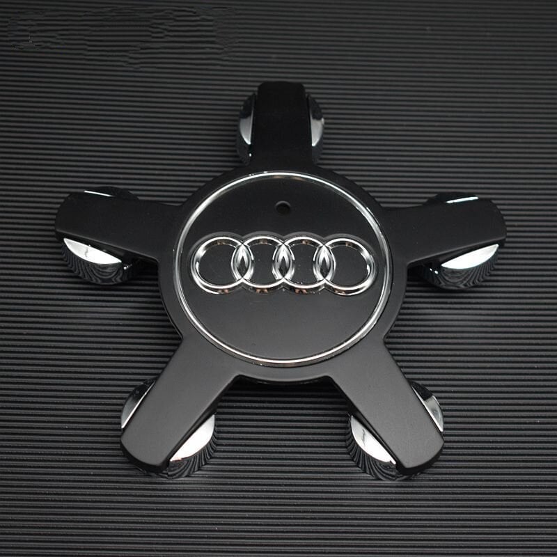 Sopii Audi 134mm Five-Claw Foot Tire Cover Cover Hub Cap Logo A6 A4L-Audi 5-Claw Convex Sub-Black (neljäpakkaus) hinta ja tiedot | Vanteet | hobbyhall.fi