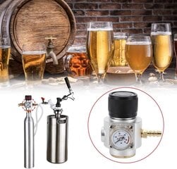 CO2 0-90 PSI Home Brew Mini Gas Regulator Kit T21 * 4 Soda hinta ja tiedot | Hiilihapotuslaitteet | hobbyhall.fi