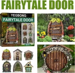 Fairy Door Set med 6 Miniature Gnome Door Set Pixie Miniature hinta ja tiedot | Lasten huonekalusarjat | hobbyhall.fi