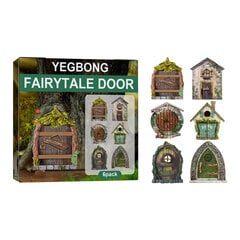 Fairy Door Set med 6 Miniature Gnome Door Set Pixie Miniature hinta ja tiedot | Lasten huonekalusarjat | hobbyhall.fi