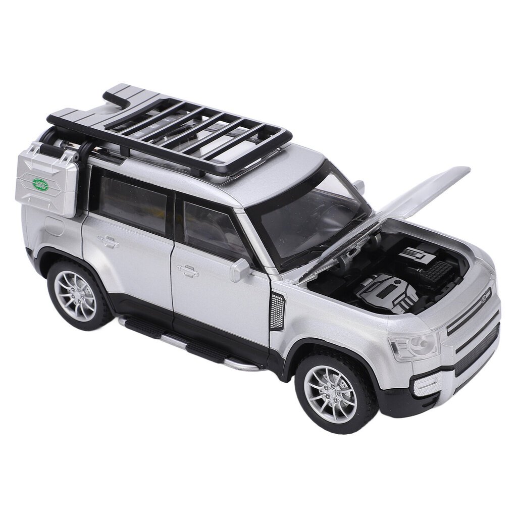 1:24 Off-road metalliseosautomalli äänellä ja valolla lapsille pojan lahja Hopea hinta ja tiedot | Pienoismallit | hobbyhall.fi