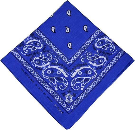 Bandana Scarf Shawl Nuuska nenäliina Paisley kuvio Vaalea merensininen hinta ja tiedot | Kankaat | hobbyhall.fi