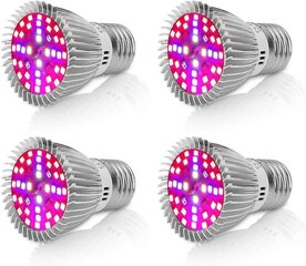 [4 kpl] 10 W E27 LED Grow Light, täyden spektrin kasvuvalo hinta ja tiedot | Sisäpuutarhat ja kasvilamput | hobbyhall.fi