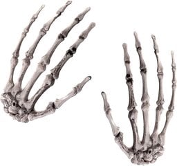 1 Pari Halloween Skeleton Hands Terror Bone Muovikäsi hinta ja tiedot | Mittatilauksena valmistetut ikkunakalvot ja kontaktimuovit | hobbyhall.fi