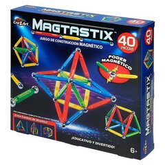 Magneettinen rakennussarja Magtastix Cra-Z-Art, 40 kpl. hinta ja tiedot | LEGOT ja rakennuslelut | hobbyhall.fi