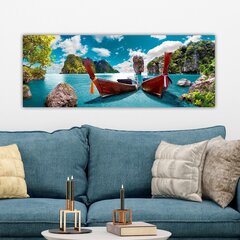 Taulu kankaalla Veneet, 30x80 cm hinta ja tiedot | Taulut | hobbyhall.fi