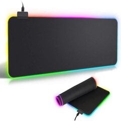 RGB-pelihiirimatto, LED-valaistu hiirimatto, liukumaton pinta PC- ja Mac-pelaajille hinta ja tiedot | Hiiret | hobbyhall.fi