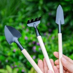 Minipuutarhatyökalusarjat Iron Spade Shovel Rake puutarhaan hinta ja tiedot | Puutarhatyökalut | hobbyhall.fi