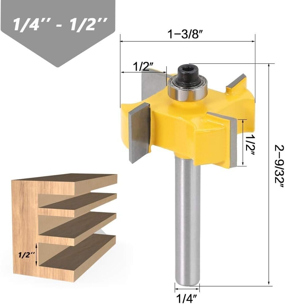 3 sarjaa 4 siipiuraleikkuria, 1/4" uraleikkuri laakerilla hinta ja tiedot | Sahat ja sirkkelit | hobbyhall.fi