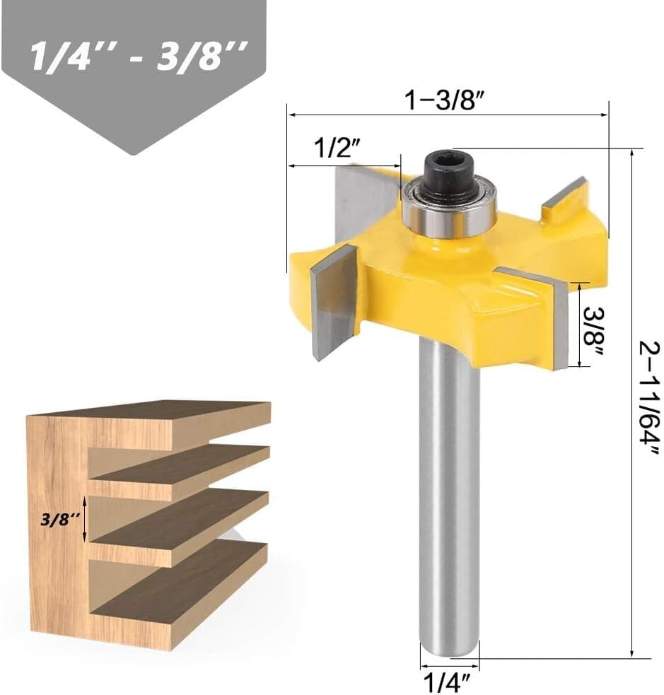 3 sarjaa 4 siipiuraleikkuria, 1/4" uraleikkuri laakerilla hinta ja tiedot | Sahat ja sirkkelit | hobbyhall.fi