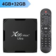 X96Max Plus Ultra TV Box Android 11 Amlogic S905X4 4GB 32GB TVBOX AV1 8K Wifi BT X96 Max Media Player TV digiboksi hinta ja tiedot | Digiboksit | hobbyhall.fi