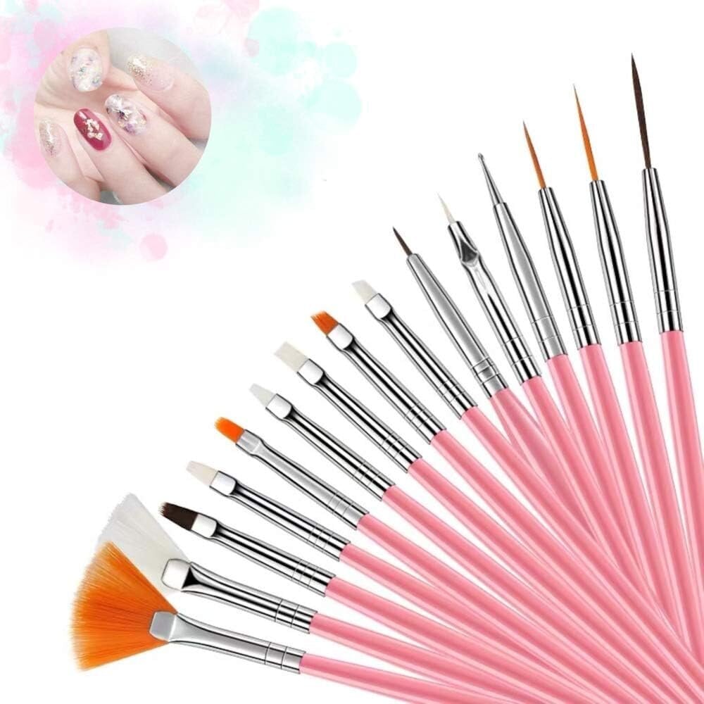 Nail Art Design Harjat, 15 kpl Brush Nail Decor Liner Akryyli hinta ja tiedot | Manikyyri- ja pedikyyritarvikkeet | hobbyhall.fi