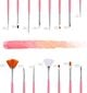 Nail Art Design Harjat, 15 kpl Brush Nail Decor Liner Akryyli hinta ja tiedot | Manikyyri- ja pedikyyritarvikkeet | hobbyhall.fi