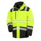 SAFE-GUARD by Result Miesten tulostettava turvallisuus Soft Shell takki, Fluoresoiva keltainen/musta UTFK1130_fluorescentyellowblack hinta ja tiedot | Miesten ulkoilutakit | hobbyhall.fi