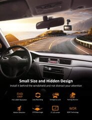 Dash Cam edessä ja takana, 1080P Full HD Car Dash Cam 3" IPS Dual hinta ja tiedot | Peruutuskamerat ja peruutustutkat | hobbyhall.fi