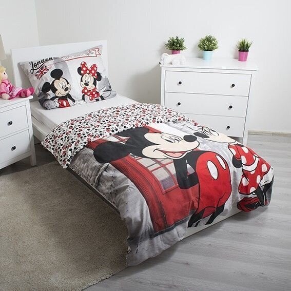 Minnie & Mickey-pussilakanasetti, 140 x 200 cm + 1 tyynyliina 70 x 90 cm hinta ja tiedot | Vuodevaatteet lapsille | hobbyhall.fi