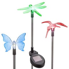 Solar Garden Lights, 3 Pack Solar Street Lights, värinvaihto hinta ja tiedot | Puutarha- ja ulkovalot | hobbyhall.fi