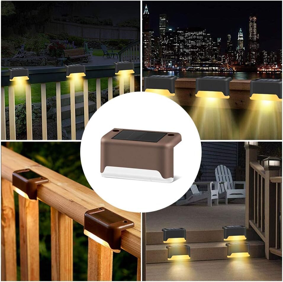 Solar Deck Lights LED Solar Step Light IP65 vedenpitävä ulkokäyttöön hinta ja tiedot | Puutarha- ja ulkovalot | hobbyhall.fi