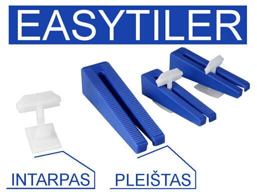 Kiilat Easytiler laattojen tasoitusjärjestelmään 1,5mm 200kpl. (199072) hinta ja tiedot | Käsityökalut | hobbyhall.fi