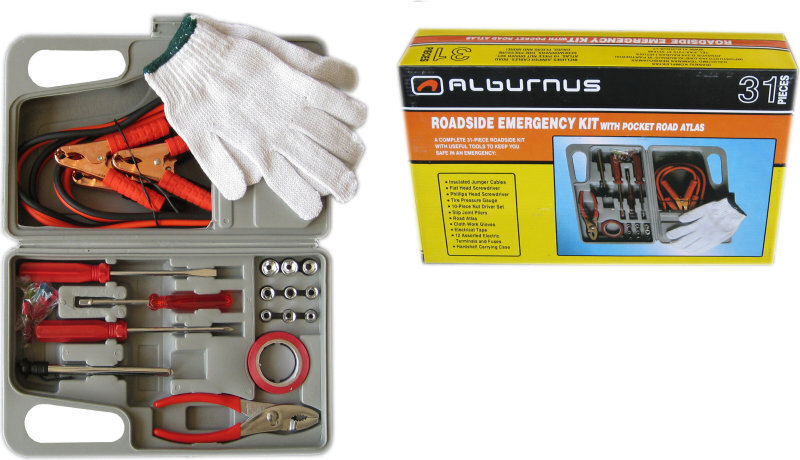 Auton työkalusetti Alburnus Emergency Kit, 31 osa hinta ja tiedot | Lisätarvikkeet autoiluun | hobbyhall.fi